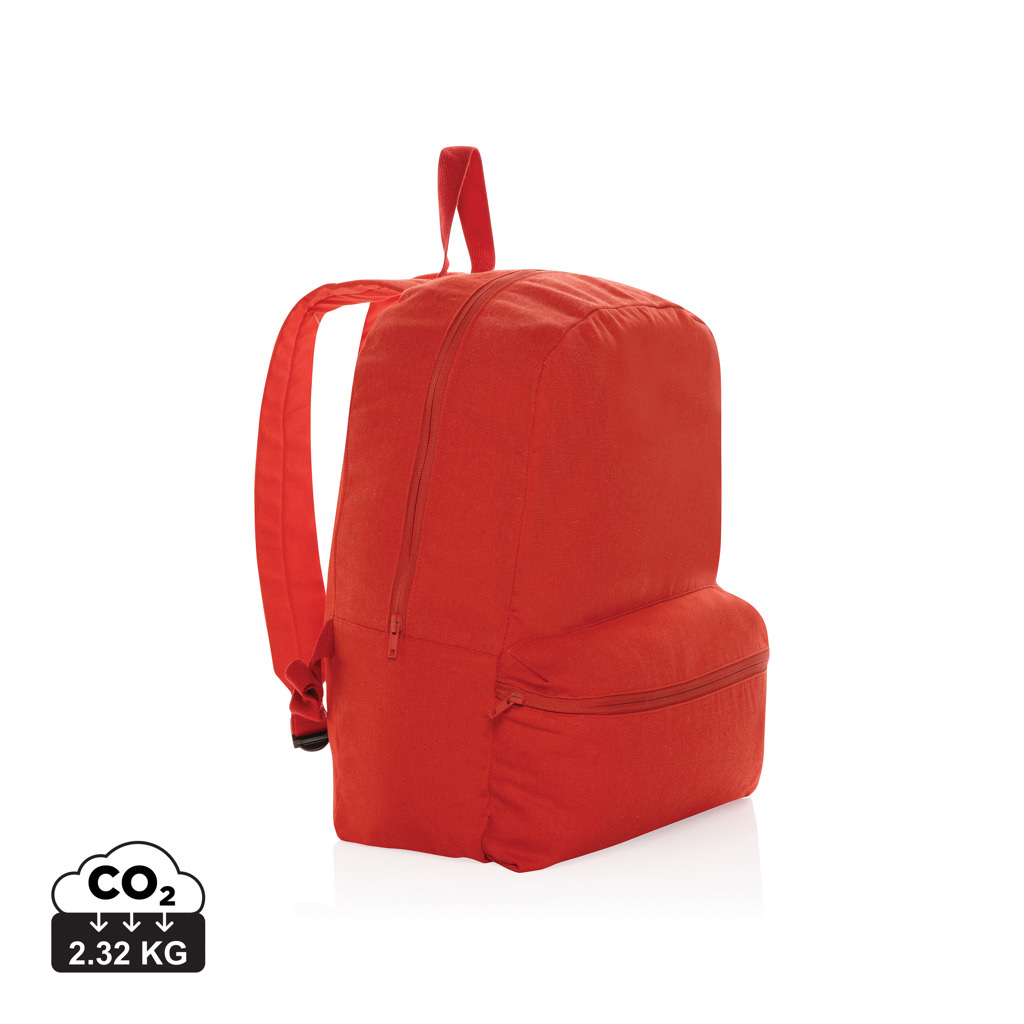 Sac à dos personnalisable en toile recyclé 285 g Impact luscious red